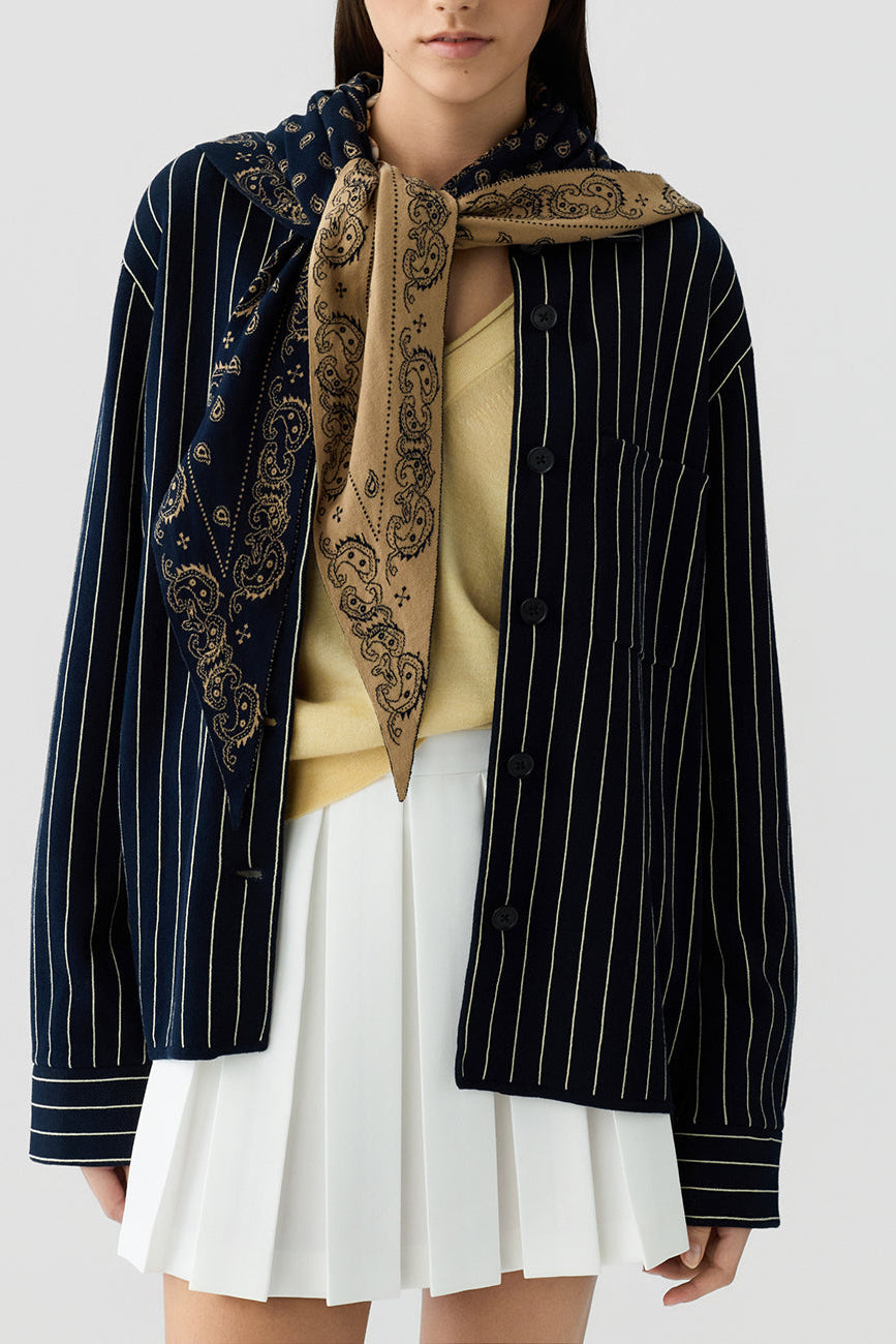 Pinstripe Work Shirt - Navy/Butter - main