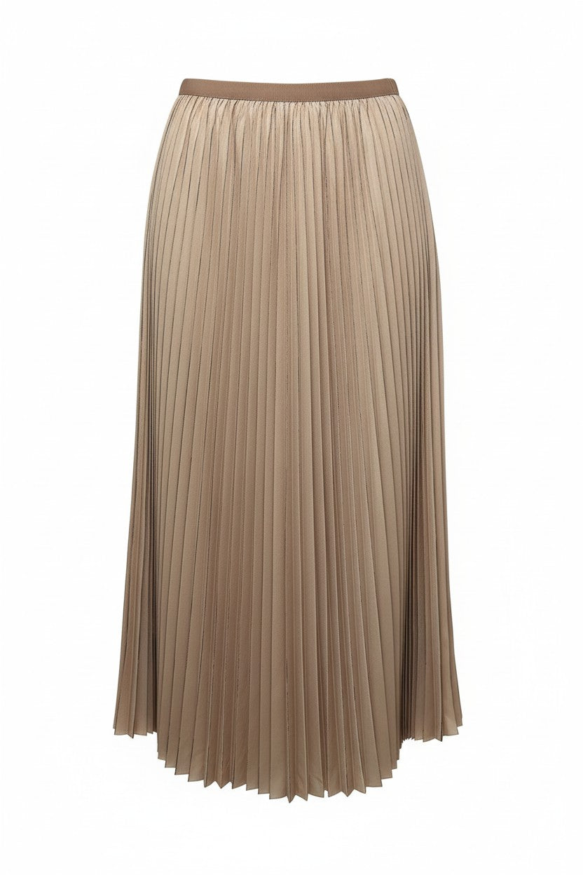 Pleated Tulle Midi Skirt
