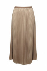 Pleated Tulle Midi Skirt