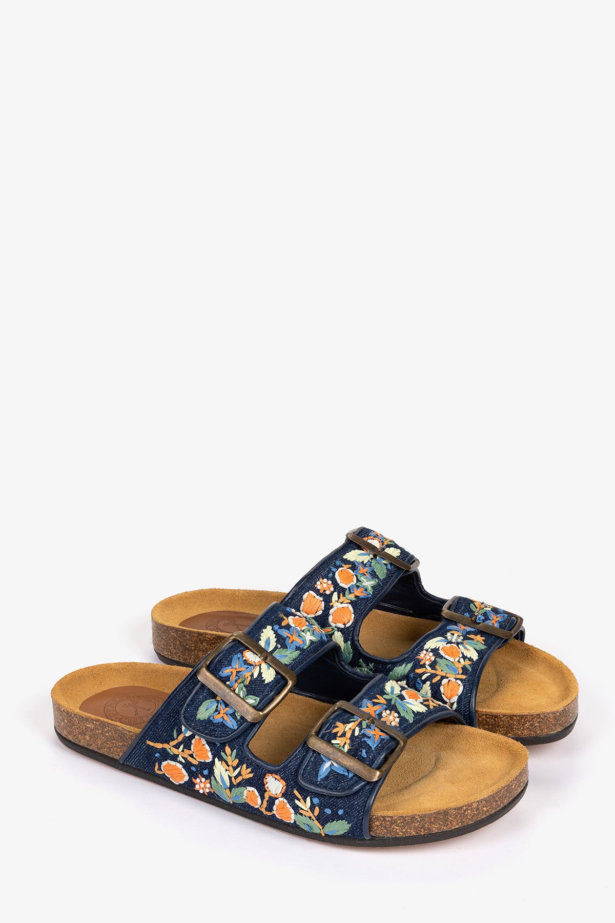 Pool Embroidered Slide