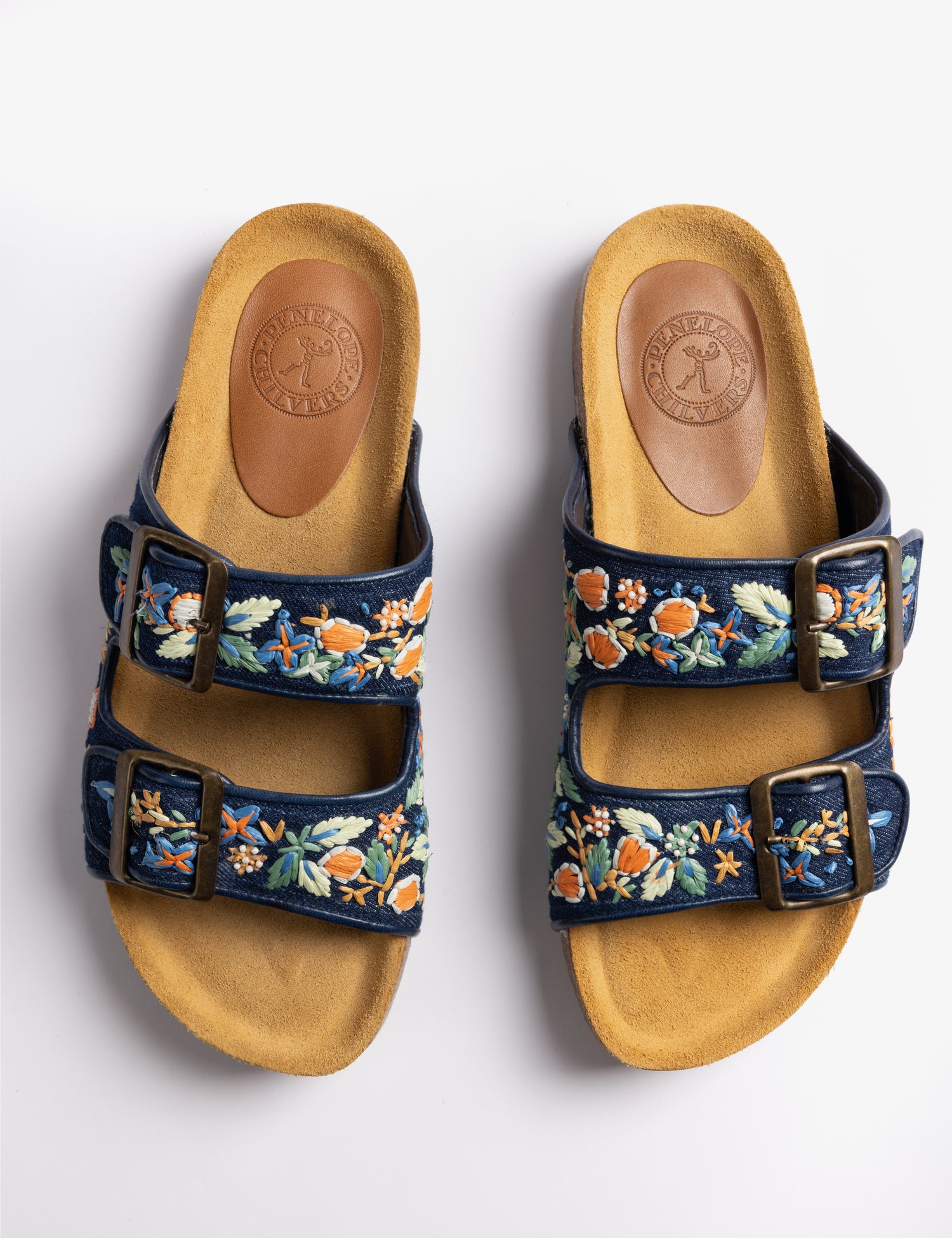 Pool Embroidered Slide