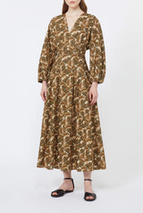 Printed Cotton Poplin Dress