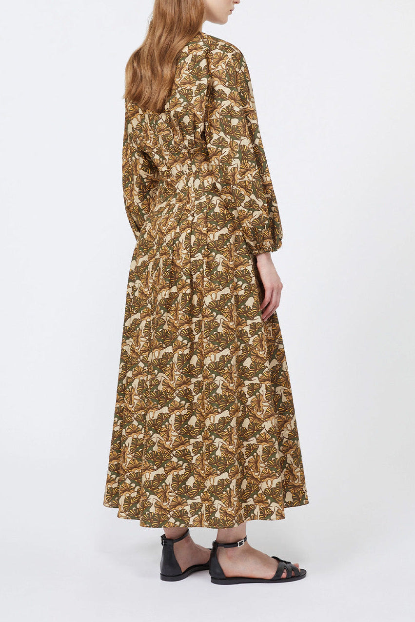 Printed Cotton Poplin Dress