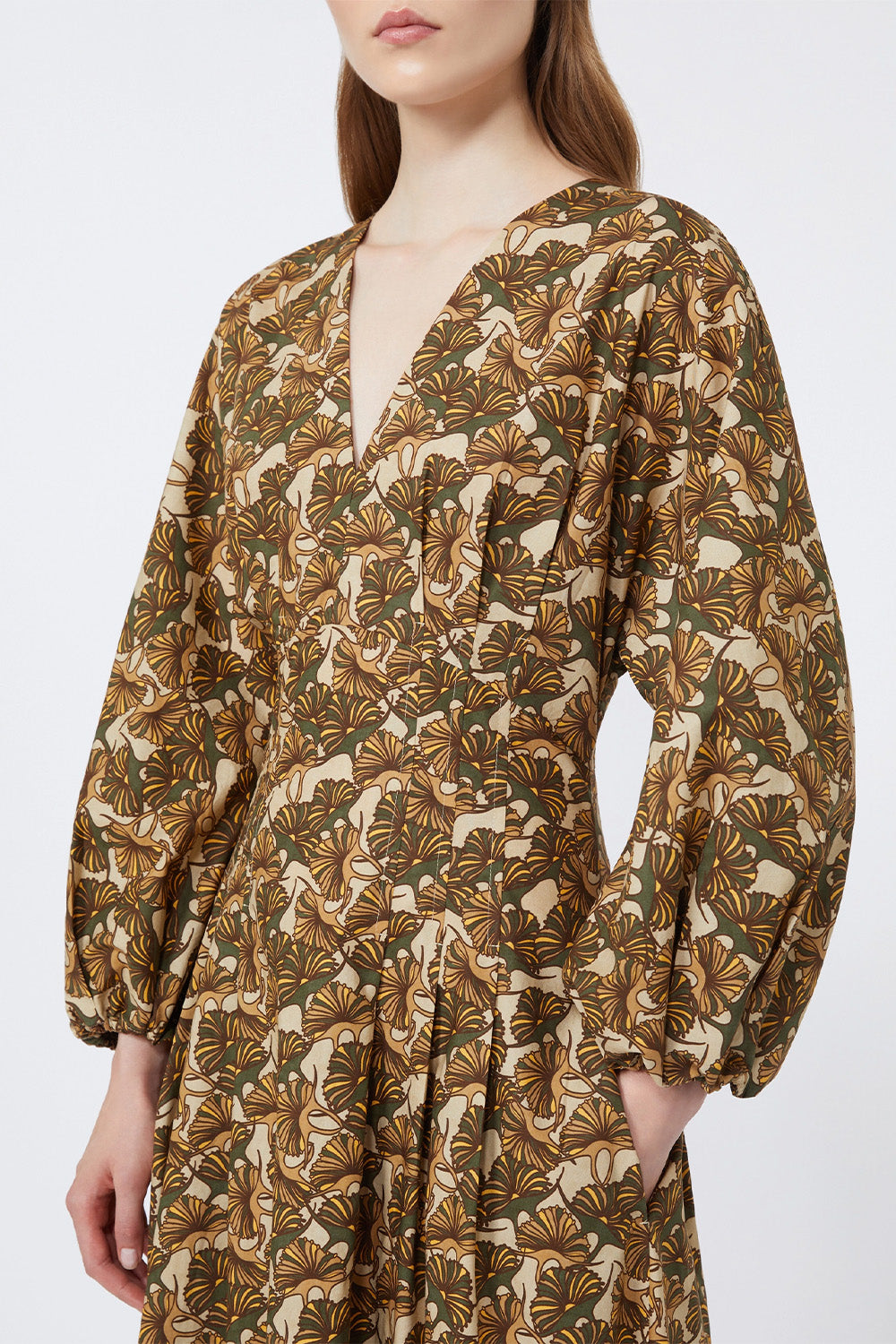 Printed Cotton Poplin Dress