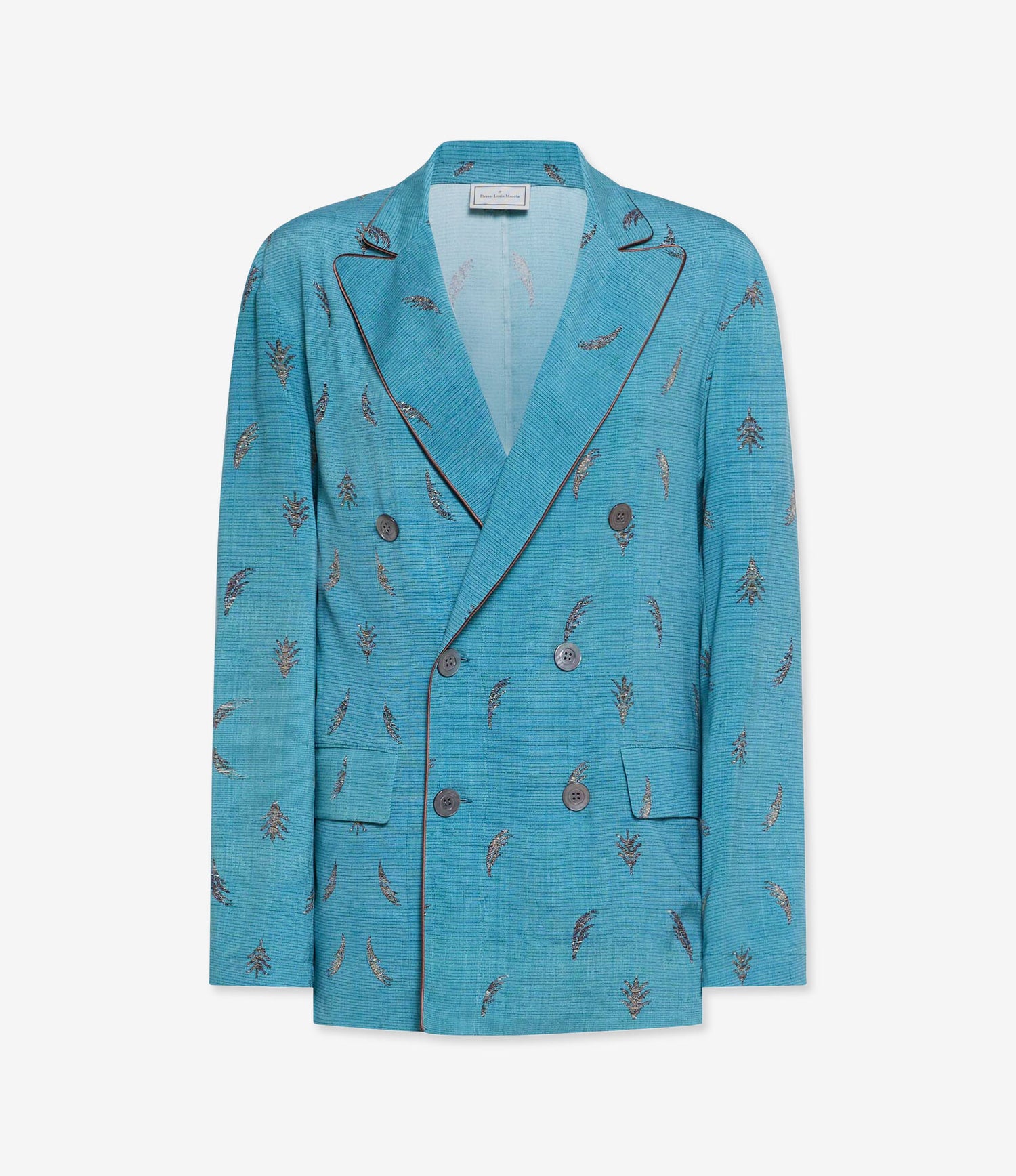Printed Double Breasted Blazer