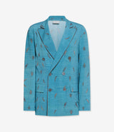 Printed Double Breasted Blazer