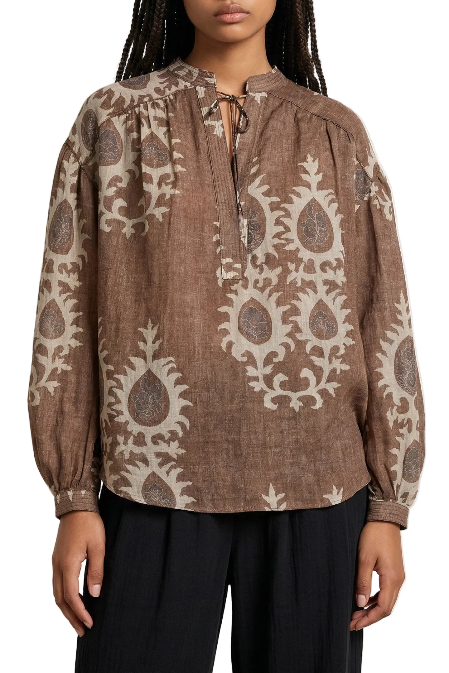 Printed Ramie Shirt
