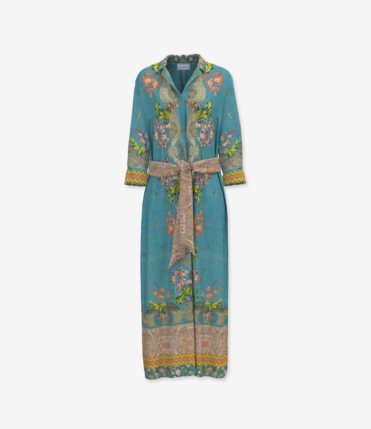 Printed Silk Shirt Dress