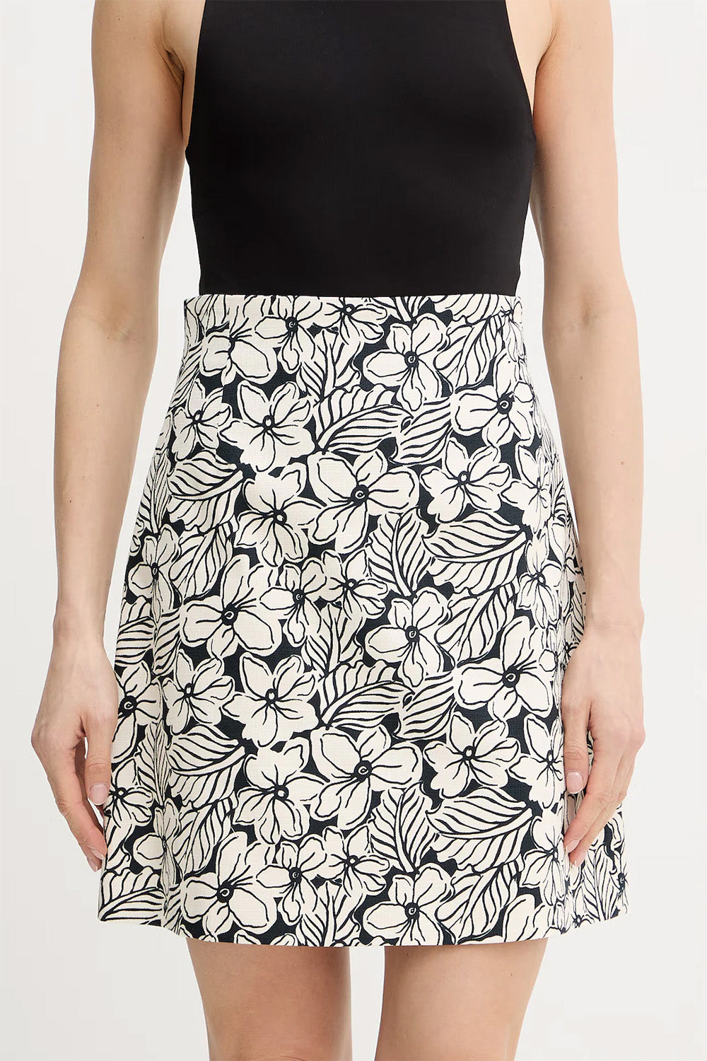 Printed Stretch Cotton Skirt