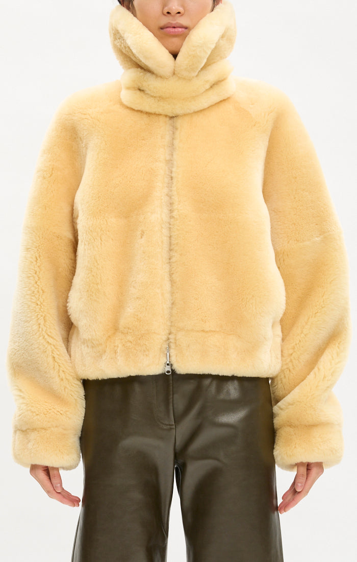 Reversible Shearling Bomber Jacket
