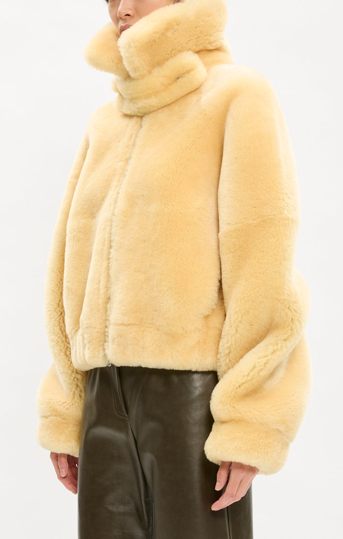 Reversible Shearling Bomber Jacket