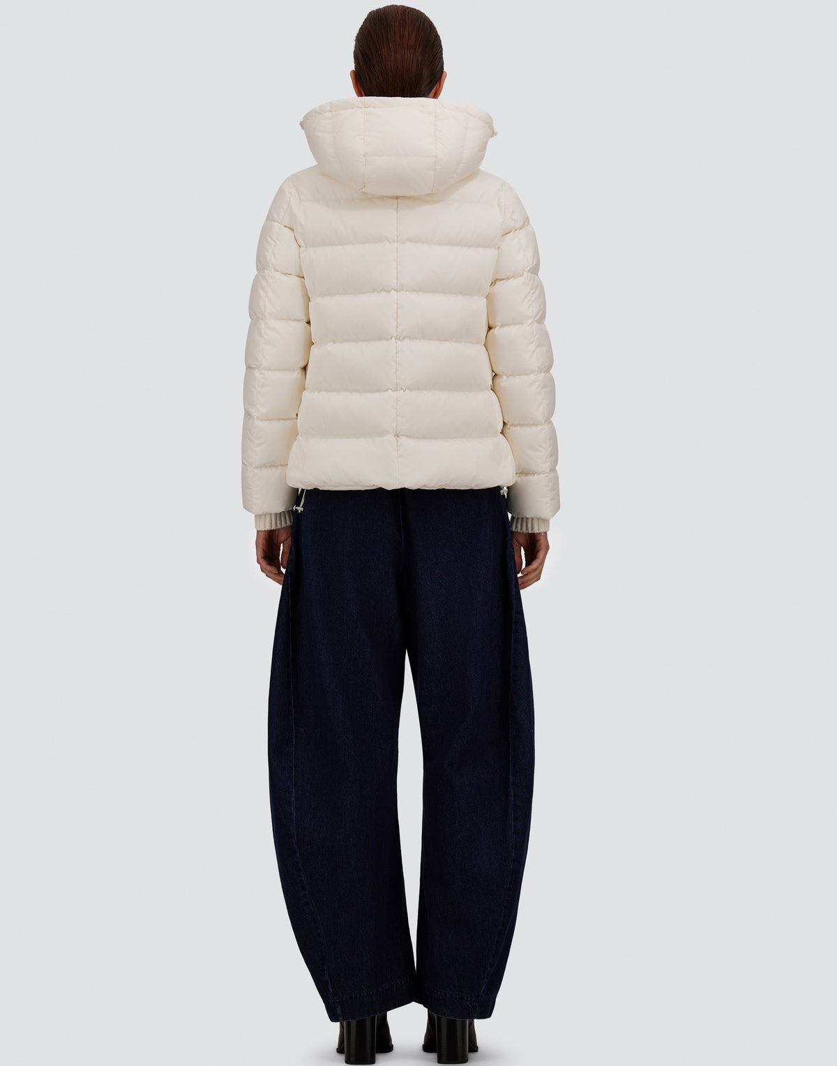 Rib Knit Cuff Technical Puffer