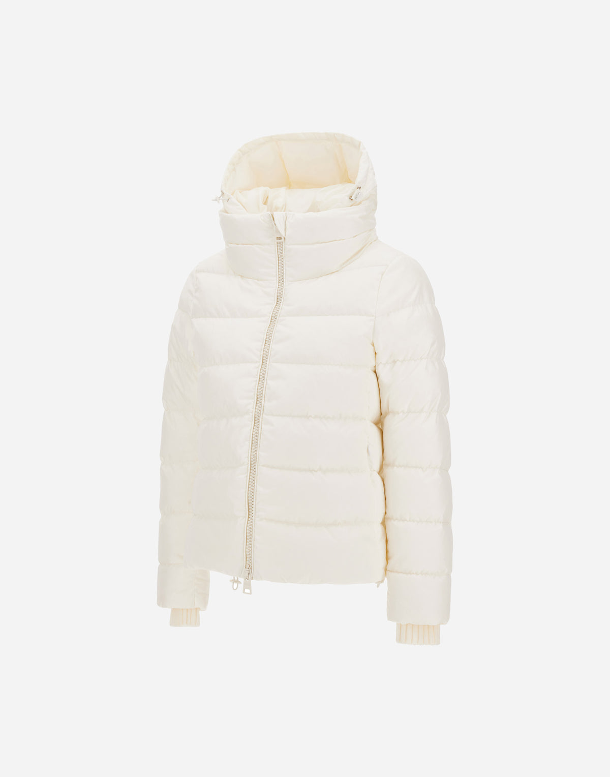 Rib Knit Cuff Technical Puffer