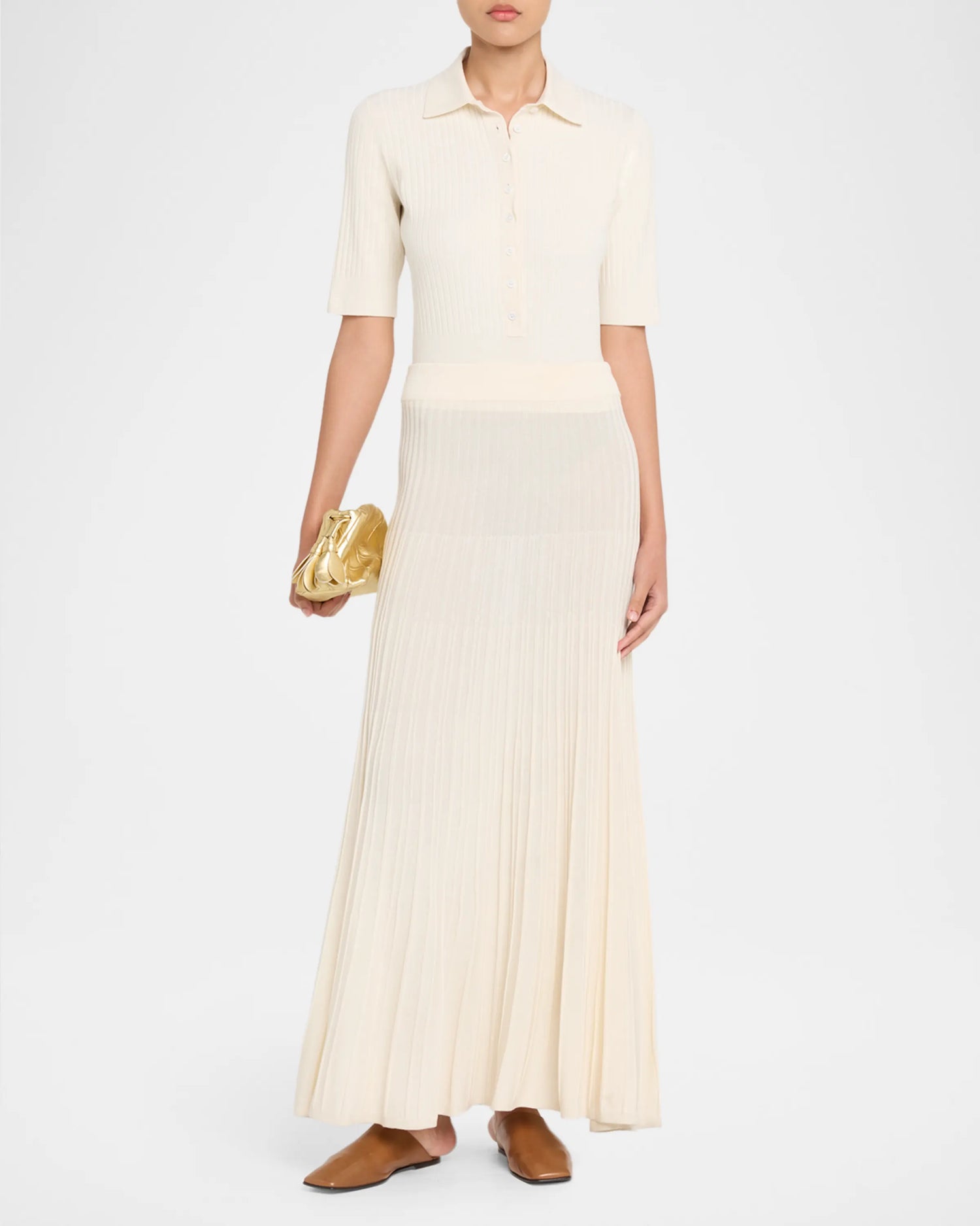 Ribbed Midi Skirt