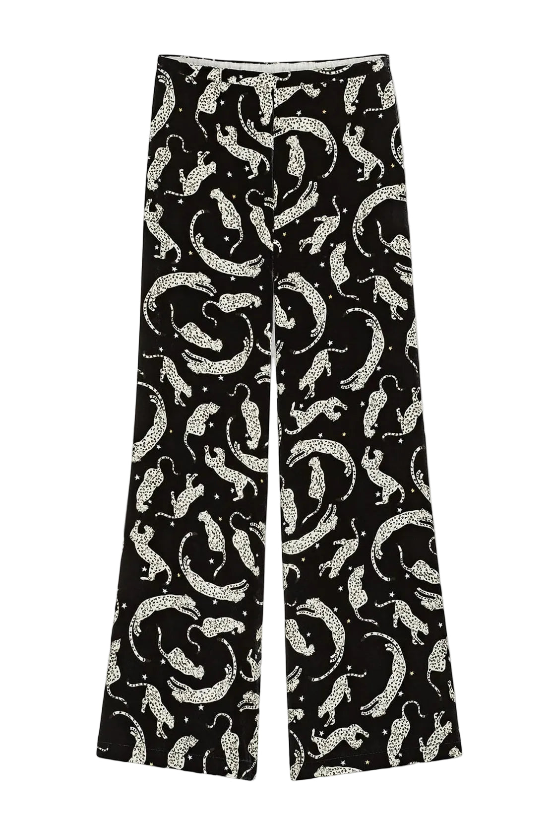 Royal Leopard Print Velvet Trousers