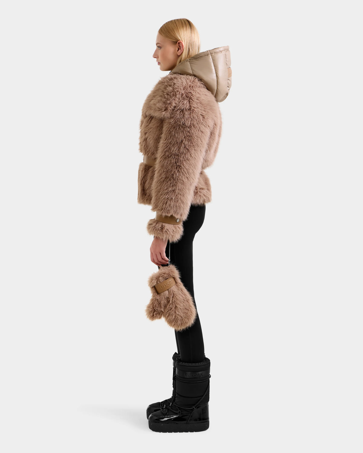 Chloe Faux Fur Coat with Removable Dickie