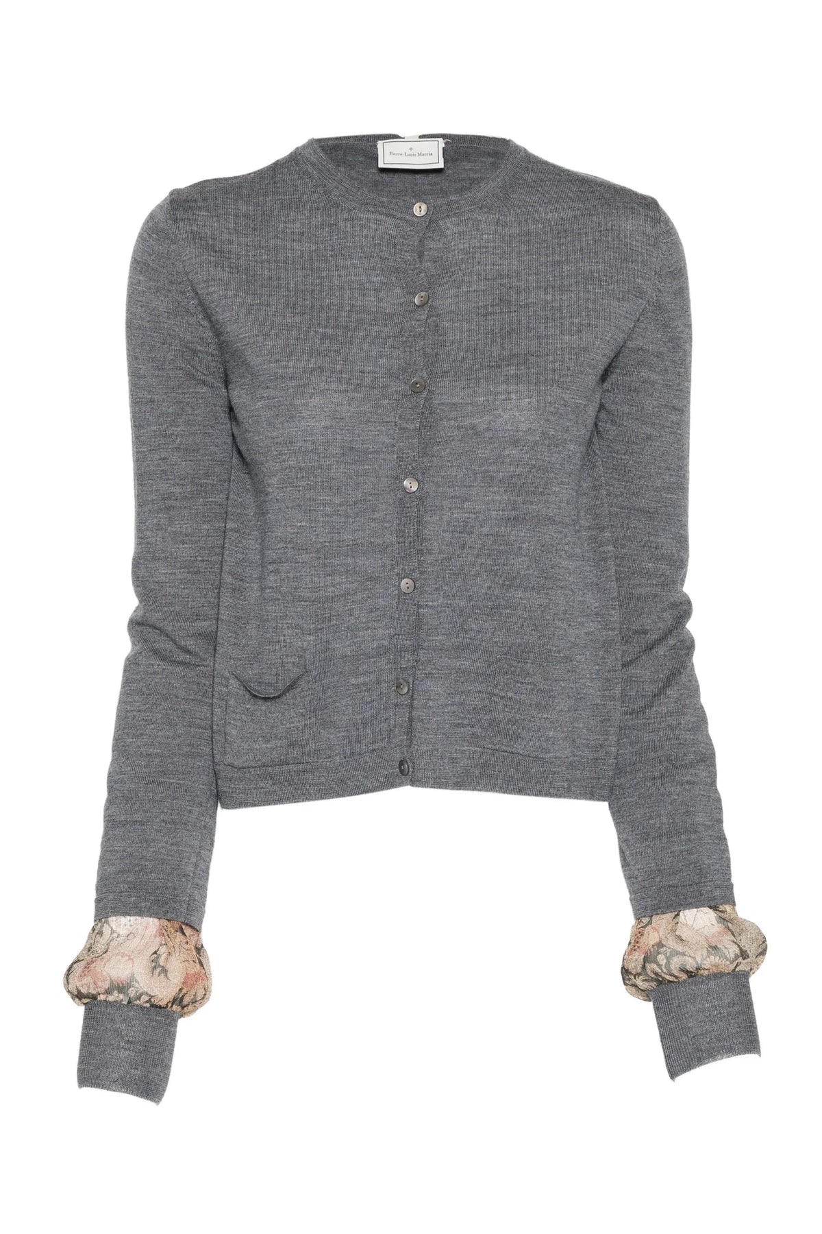 Ruffle Cuff Wool Cardigan