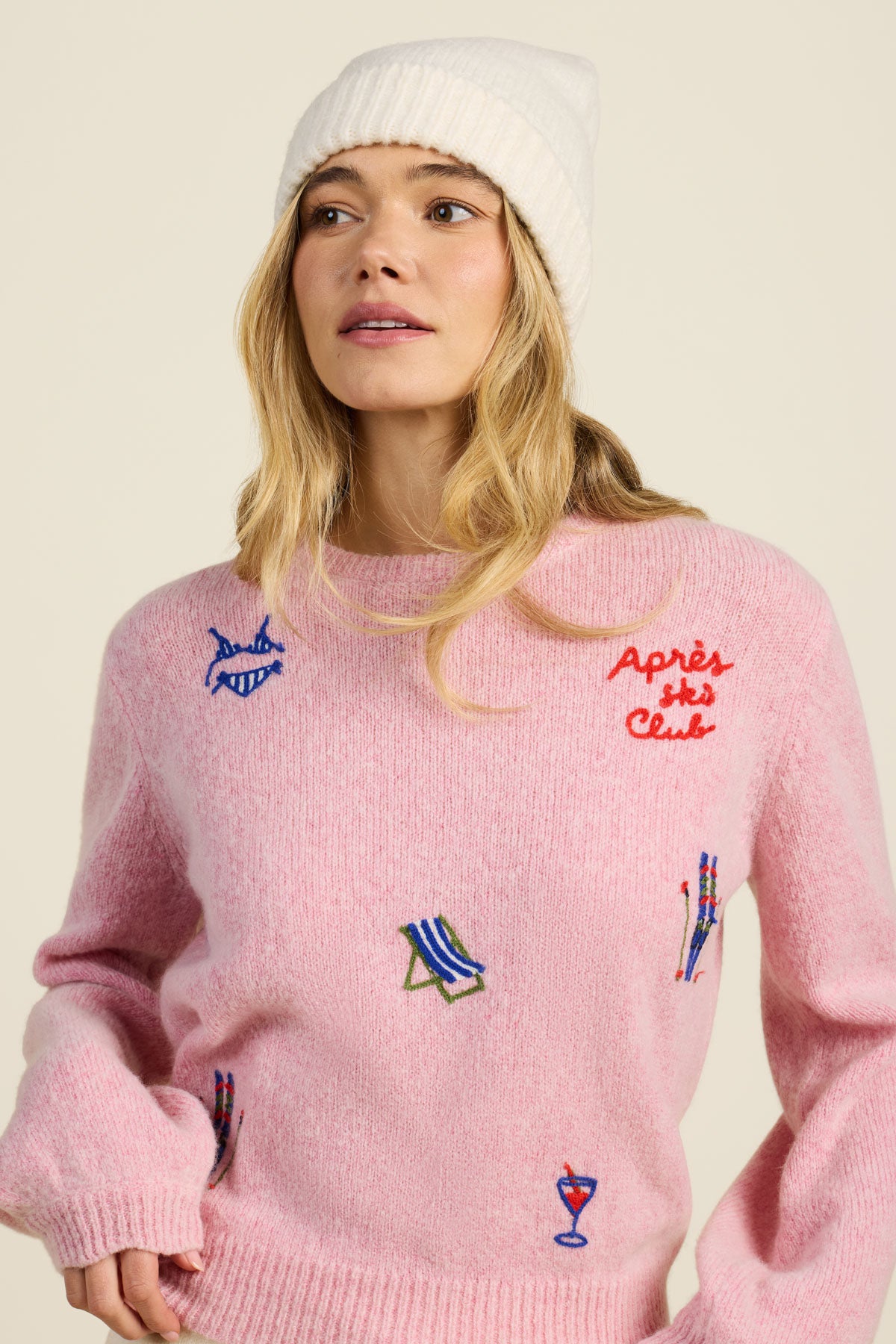 Ryann Sweater Pink-Ski Party