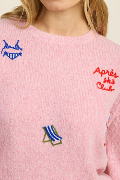 Ryann Sweater Pink-Ski Party