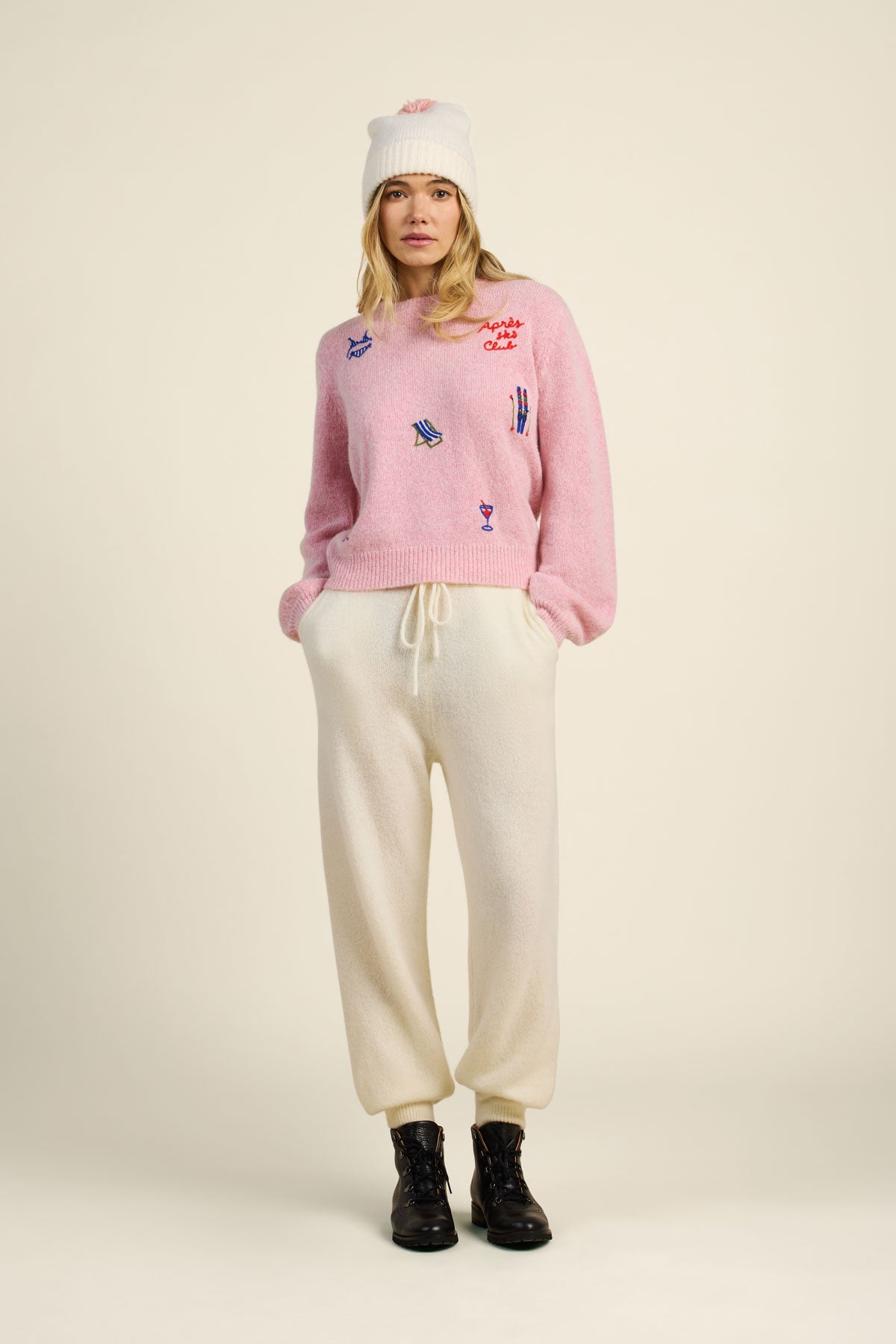 Ryann Sweater Pink-Ski Party