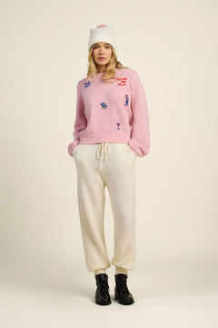 Ryann Sweater Pink-Ski Party