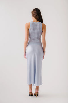 Miranda B Scallop Trim Bias Cut Pull On Skirt