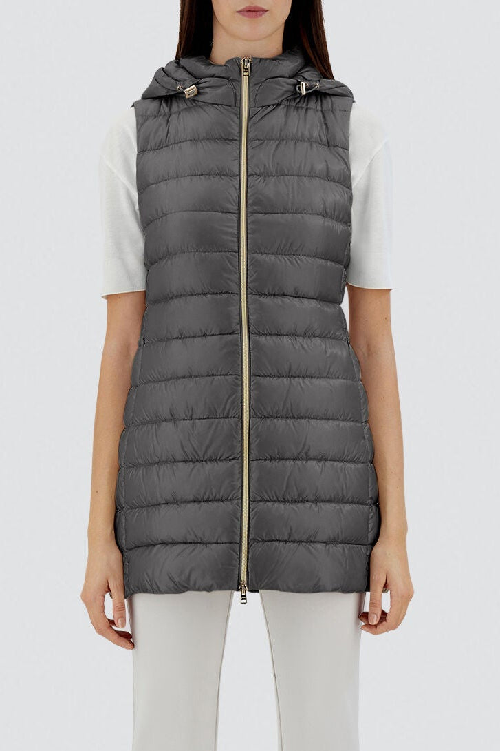 Herno Serena Vest - Grey - detail