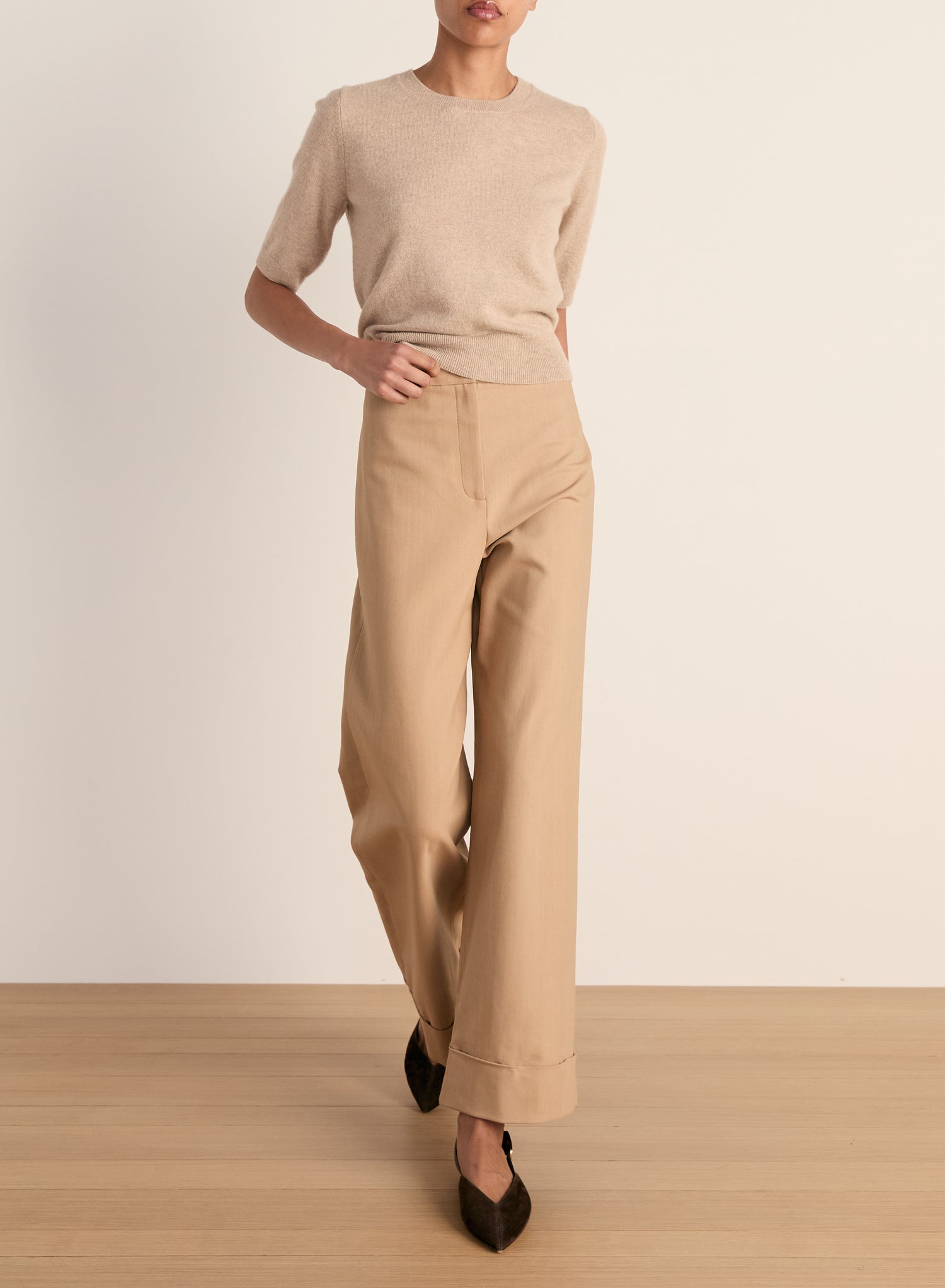 Shana Cashmere Sweater Oatmeal | 100% Cashmere