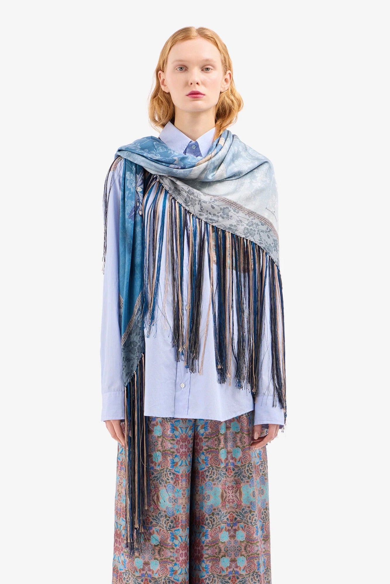 Silk Scarf With Tassels