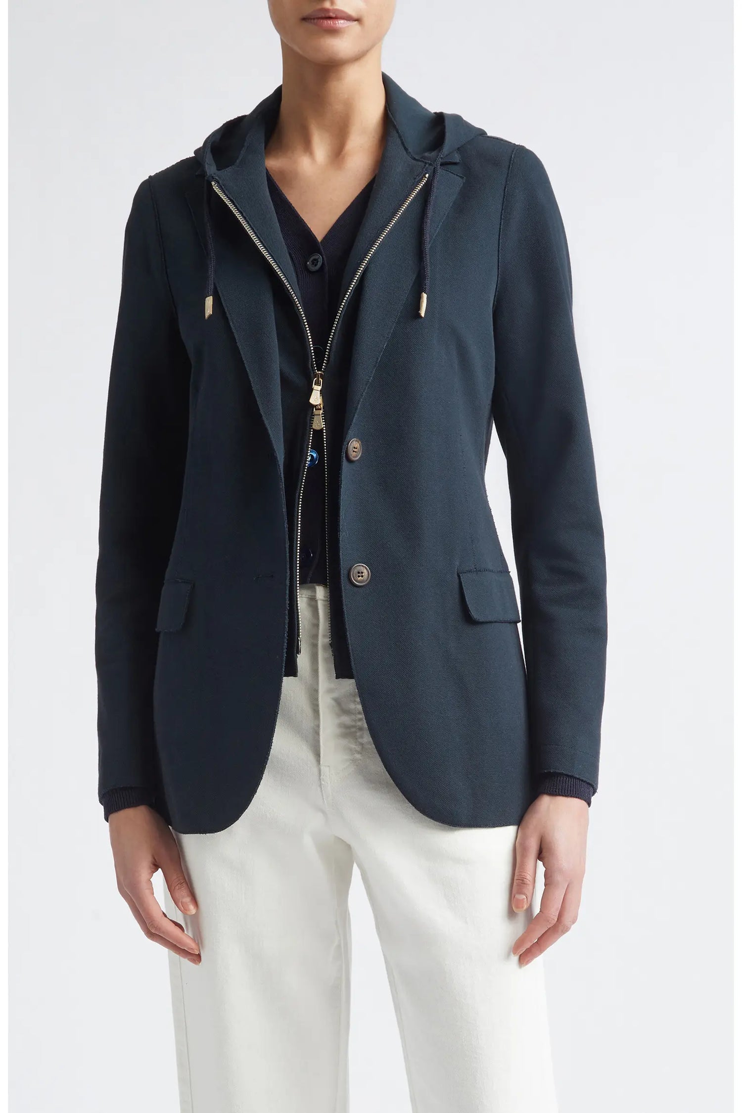Single Breasted Jacket w/Hood