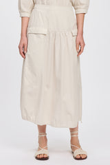 Skirt W/ Pleats & Patch Pockets