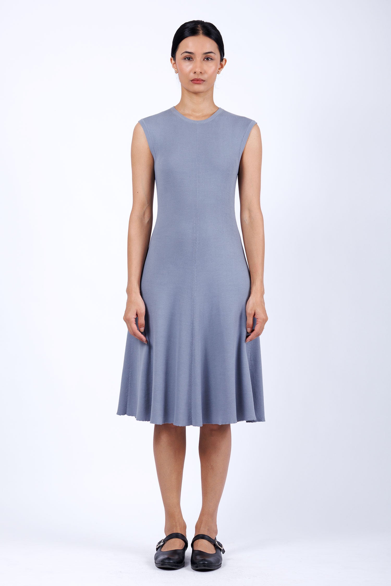 cotton sleeveless crewneck dress 2x1