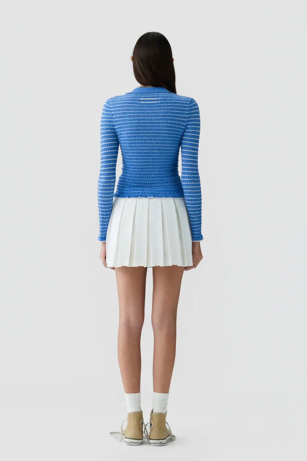 Smocked Shrunken Polo