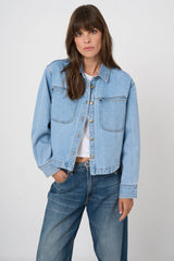 Soft Cropped Denim Jacket