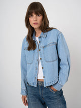 Soft Cropped Denim Jacket