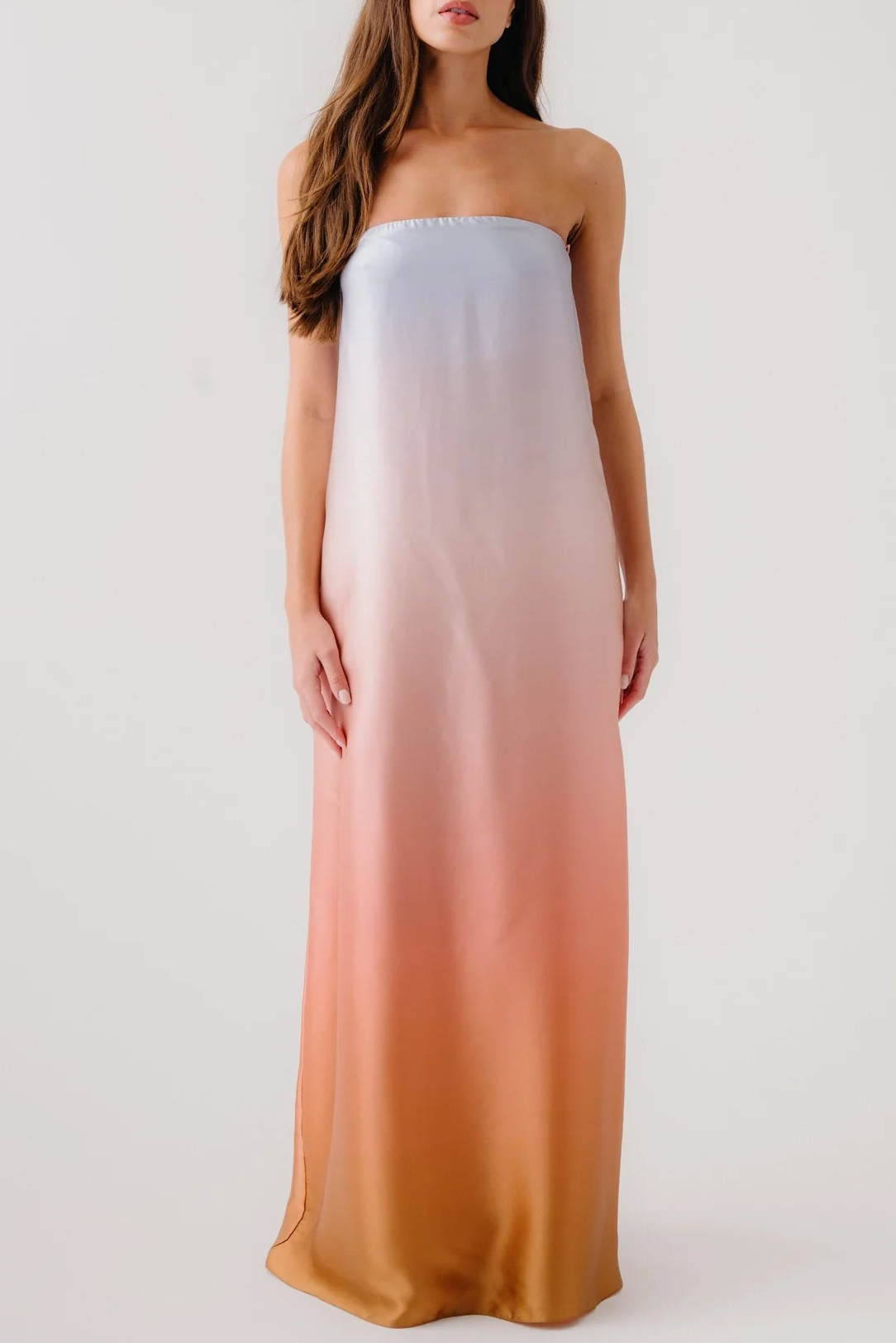 Strapless Ombre Maxi Dress