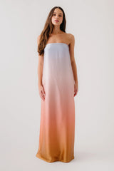 Strapless Ombre Maxi Dress