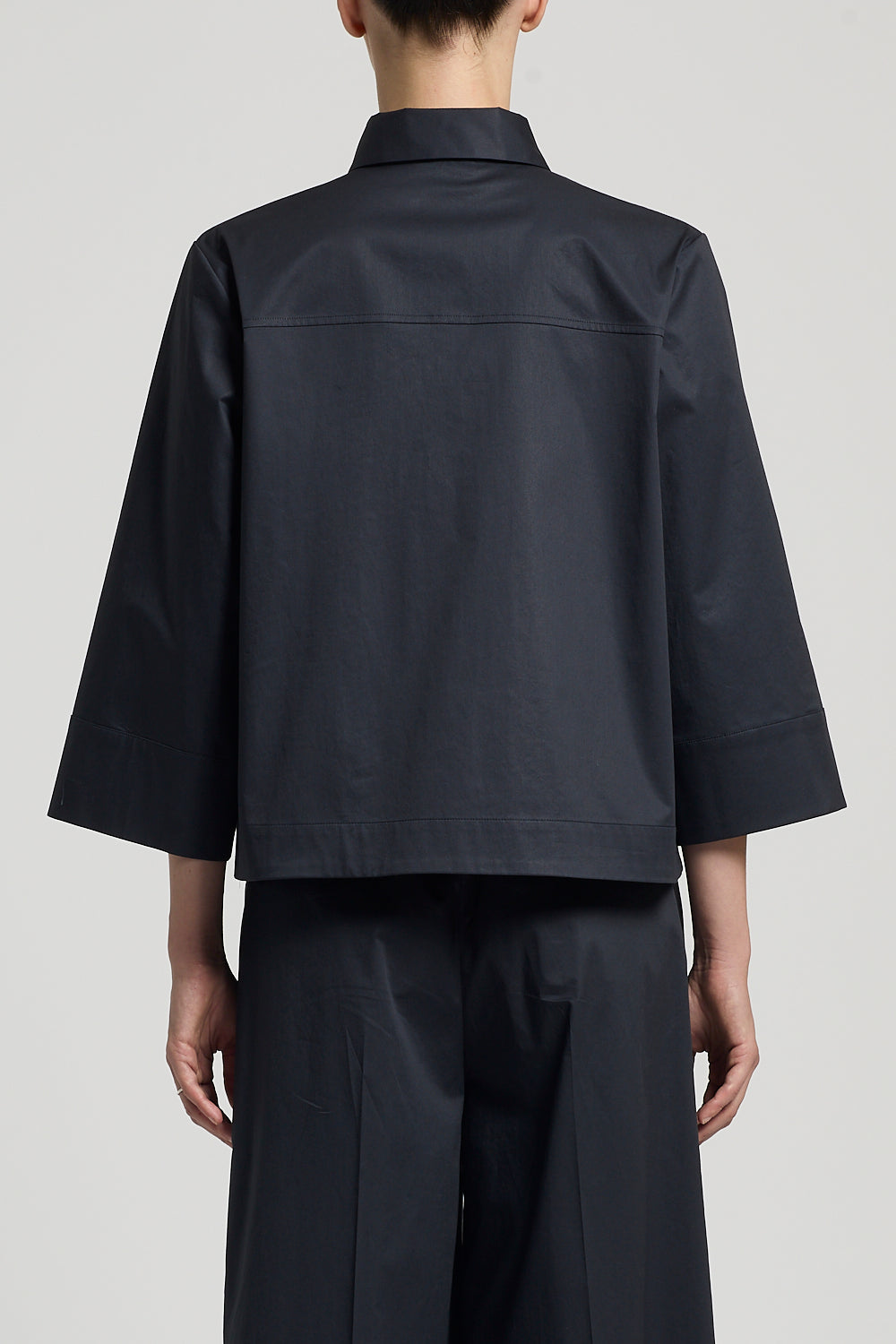 Stretch Cotton Light Satin Shirt