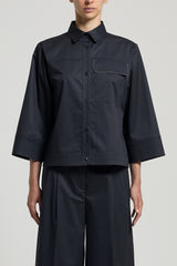 Stretch Cotton Light Satin Shirt