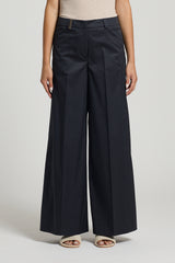 Stretch Cotton Satin Pants