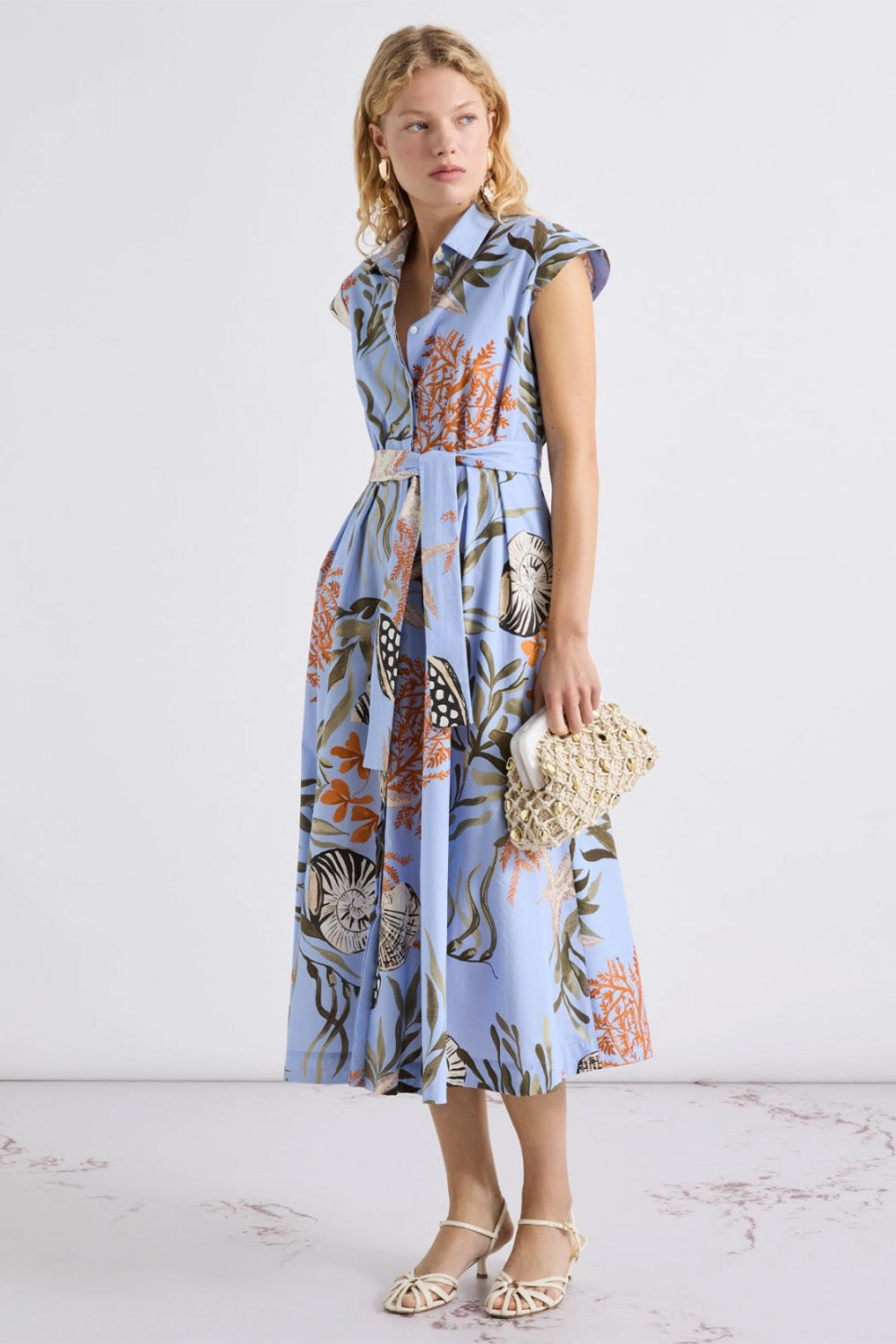 Stretch Cotton Shirt Dress