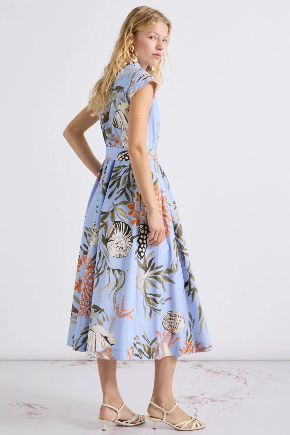 Stretch Cotton Shirt Dress