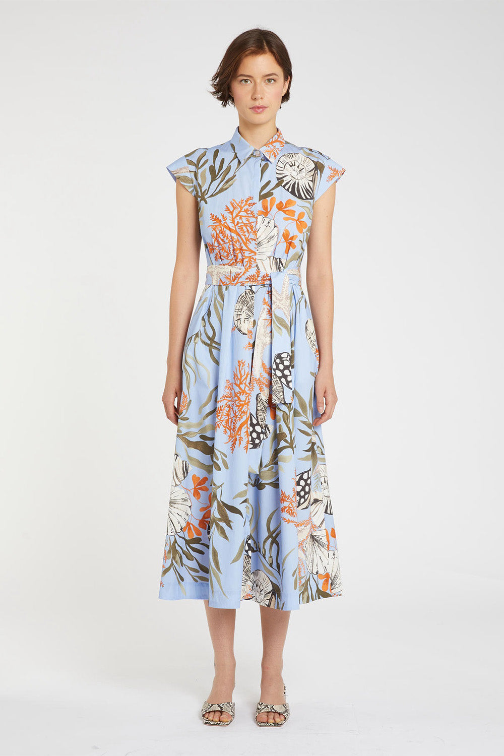 Stretch Cotton Shirt Dress