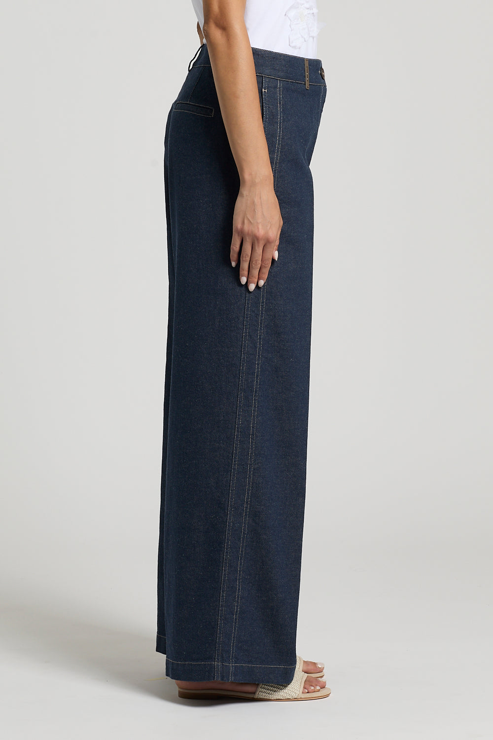 Stretch Twill Denim Pants