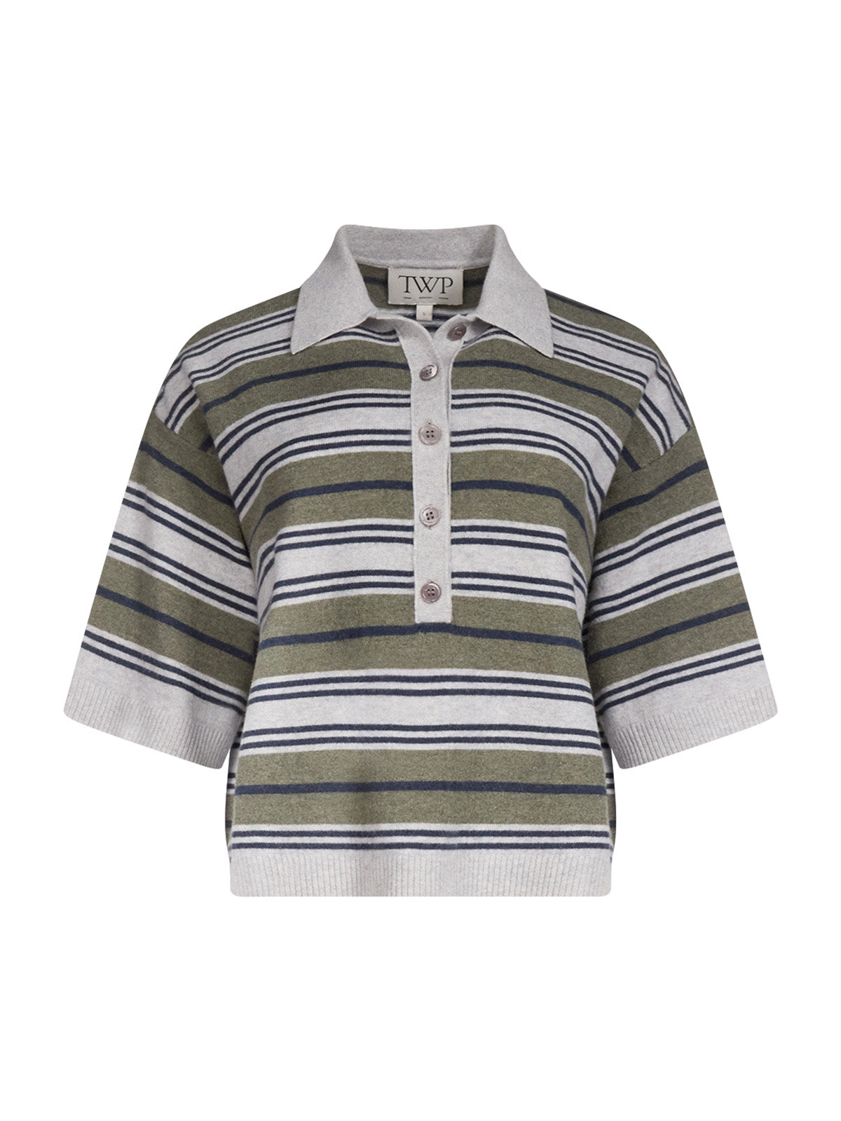 Striped Cashmere Polo