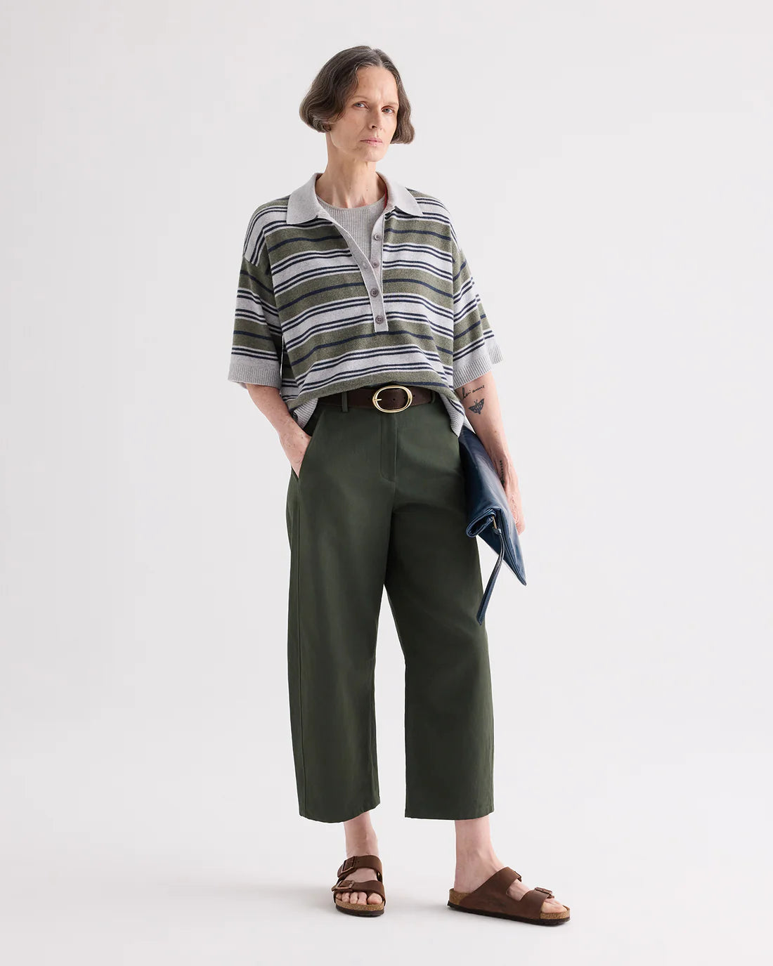 Striped Cashmere Polo