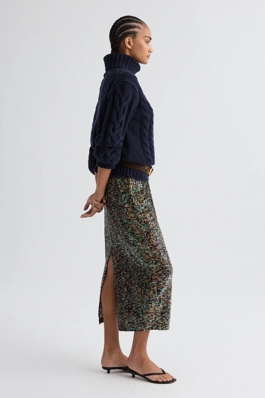 Sylkie Sequin Skirt
