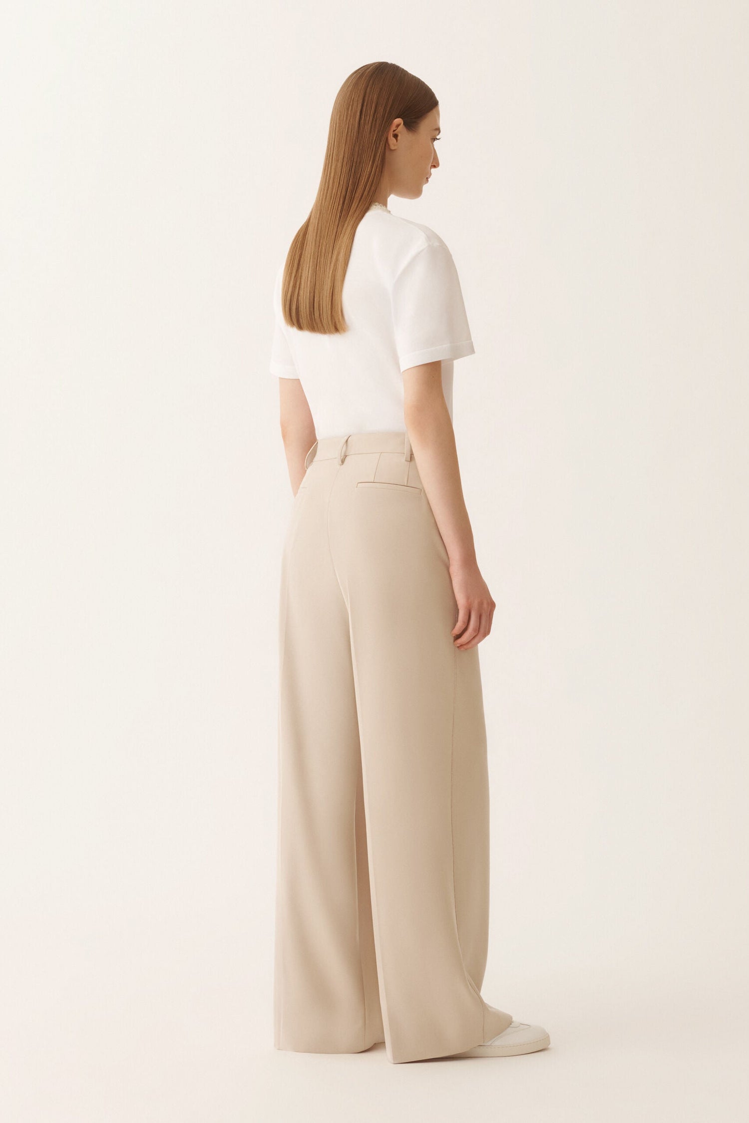 Tech Wool Wide Leg Trousers