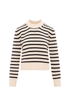 The Favorite Crew in Black & Cream Stripe
