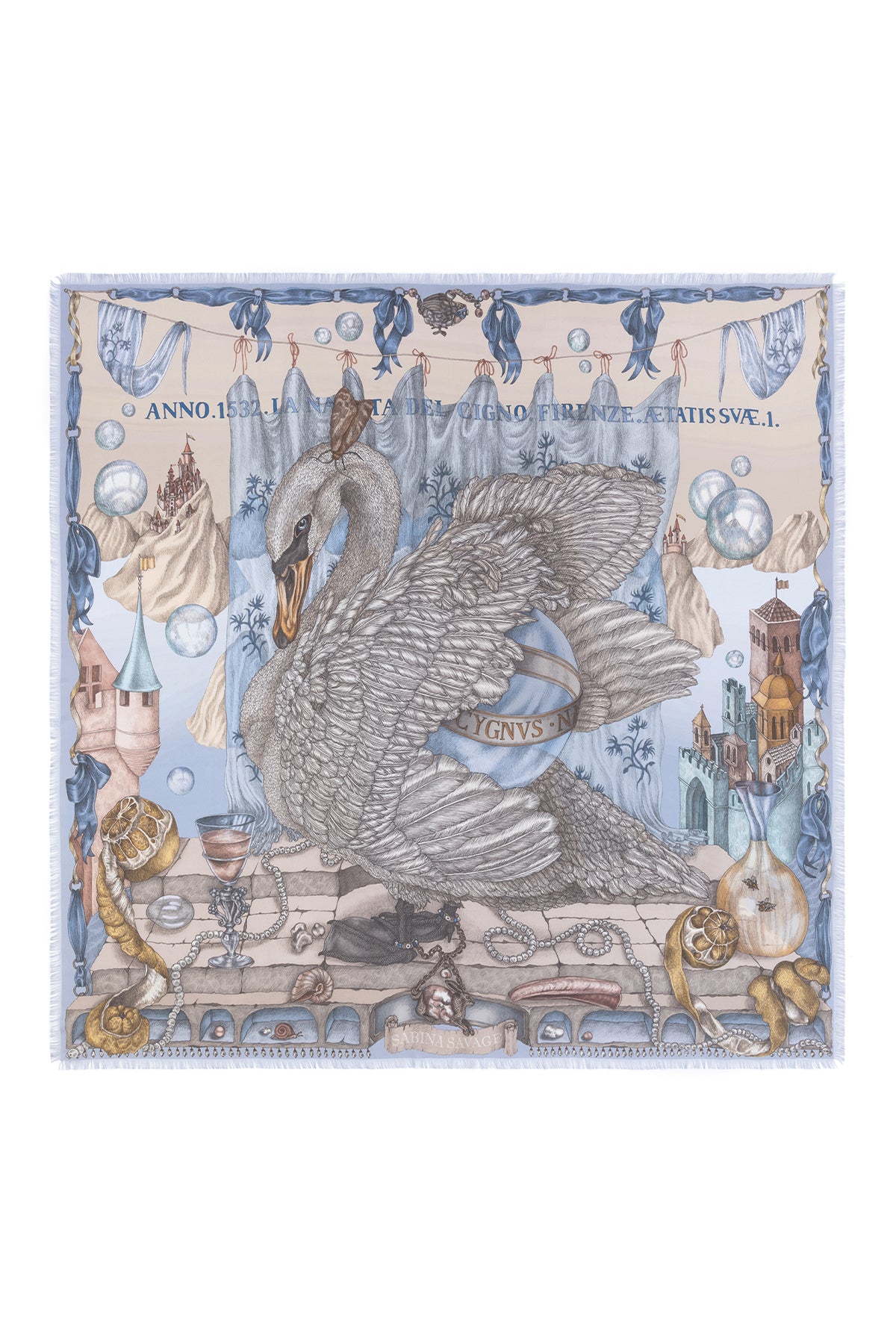 The Glass Swan - 135x135 Silk